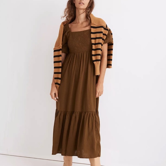 Madewell Conway Pullover Sweater in Stripe in Toffee - Picture 2 of 9